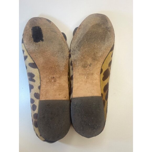 Isaac Mizrahi Ballet Flat Animal Print Slip on Shoes Ladies Size 8.5B Calf Hair - Picture 9 of 13